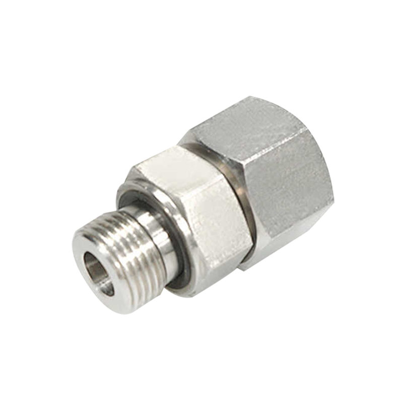 Conector giratório hidráulico de aço inoxidável com anel de vedação