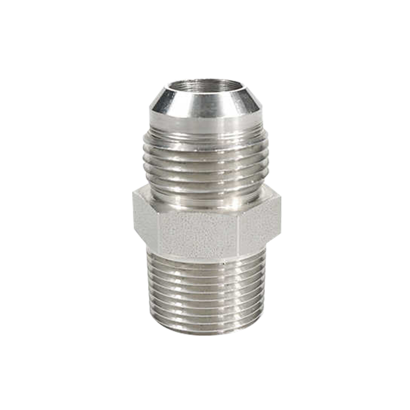 Adaptador de tubo hidráulico masculino de aço inoxidável SAE 37 graus JIC NPT