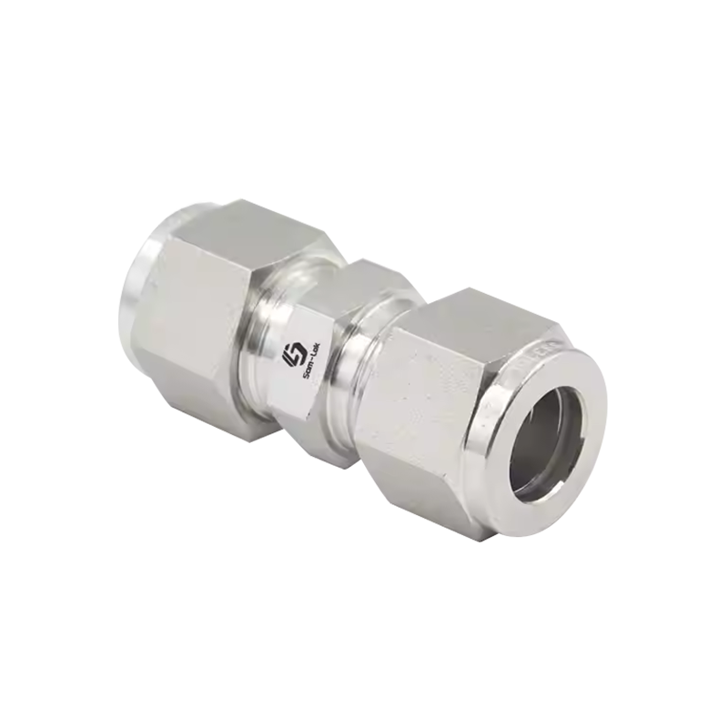 Como é alcançada a vedação sem vazamentos das conexões para tubos de compressão de aço inoxidável?