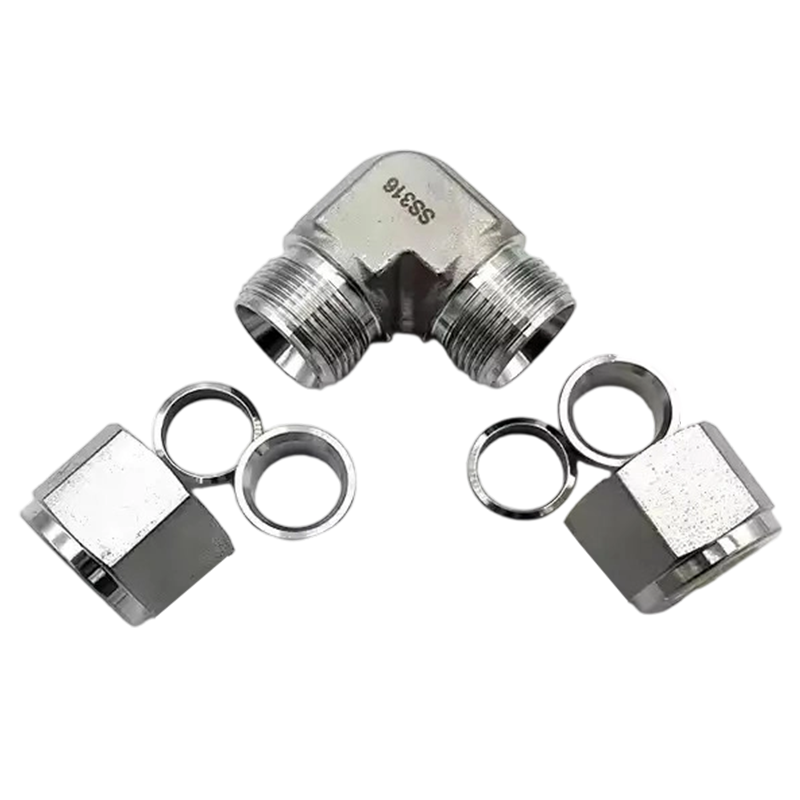 Acessórios para tubos de compressão de união de cotovelo de aço inoxidável